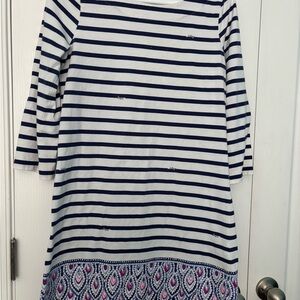 Lilly Pulitzer Navy and White Striped Dress